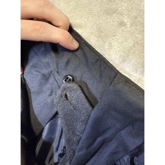 Vintage Brooks Brothers Dress Pants Gray 100% Wool Cuffed Pleated Slacks USA 36 - Picture 13 of 15